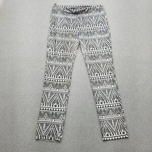 Lavish Leggings Womens‎ Large White Black Casual Stretchy 32x29